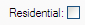 3. Residential Checkbox