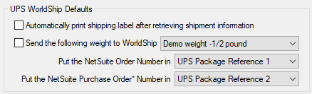 3. WorldShip Settings