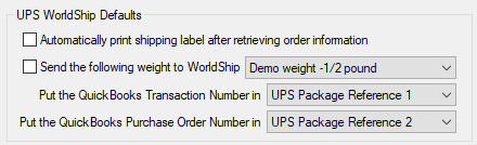 3. WorldShip Settings