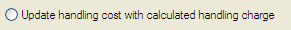 5. Update Handling Cost