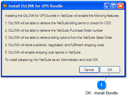 Install OzLINK for UPS Bundle